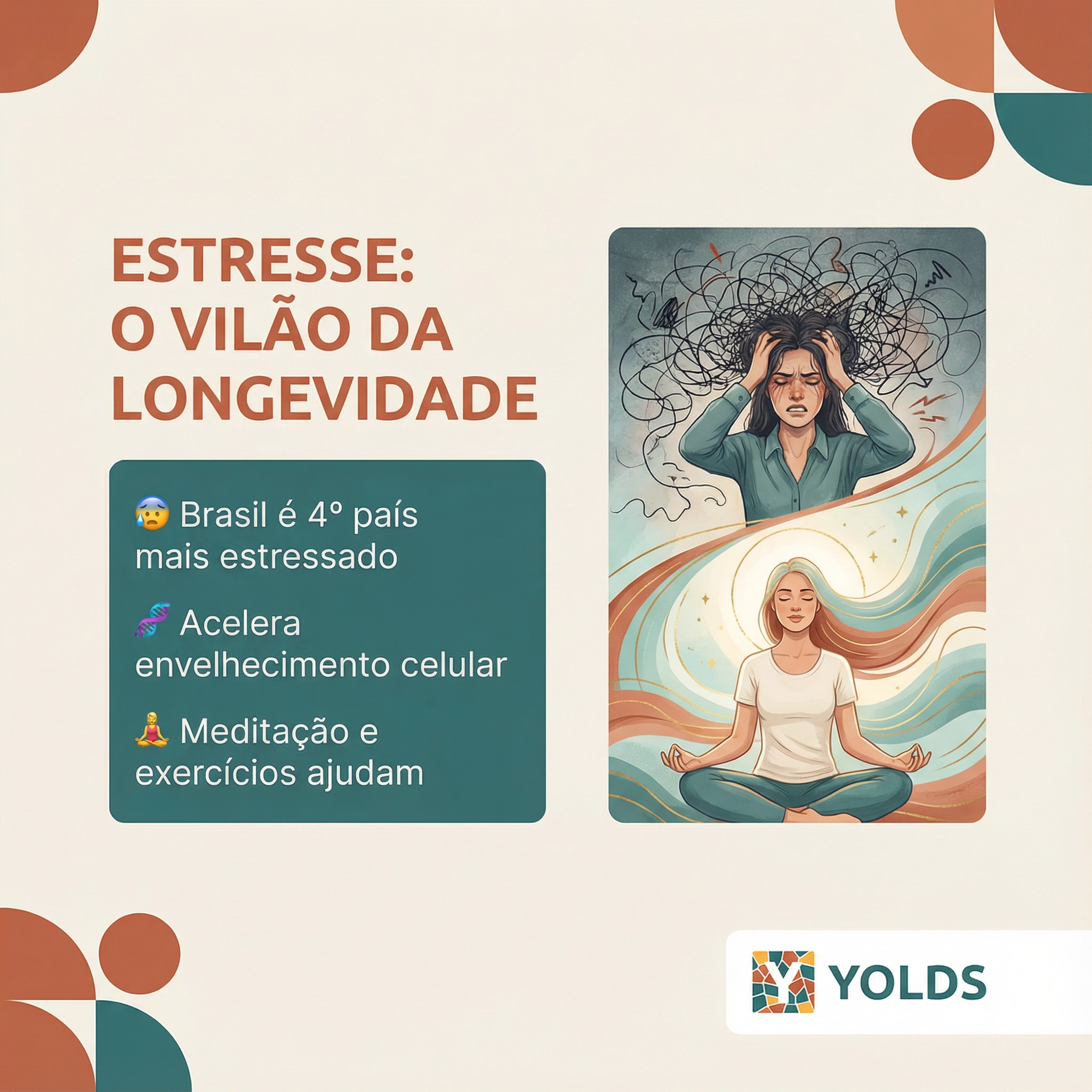 😰 Estresse: O Vilão Silencioso da Longevidade